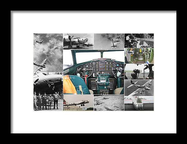 B-17 Framed Print featuring the photograph B-17 Flying Fortress Collage by Don Struke