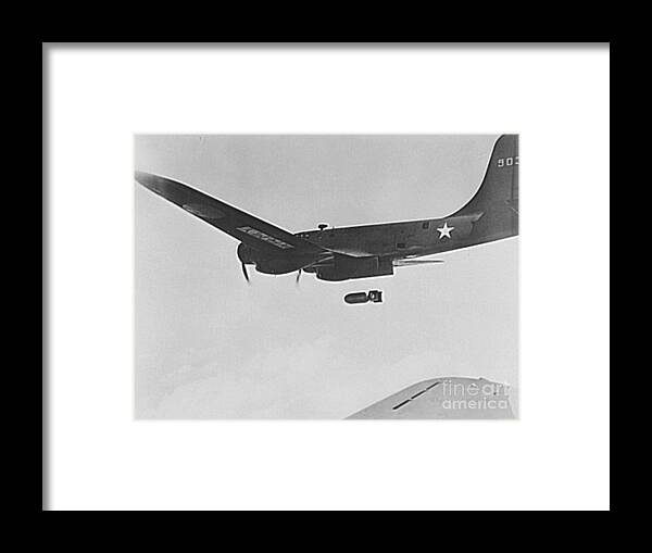 B17 Flying Fortress Bomber Framed Print featuring the photograph B17 Flying Fortress Bomber by Padre Art