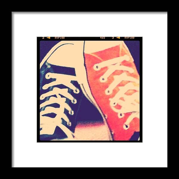 Converse Framed Print featuring the photograph Back In The Day by Jaye Howard