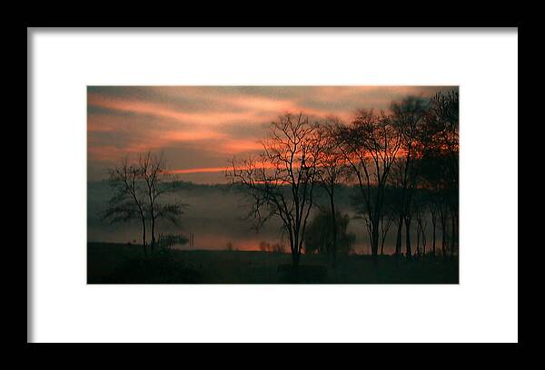 Sunset Framed Print featuring the photograph Back Yard by Marilyn Marchant