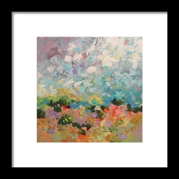 Painting Framed Print featuring the painting Backcountry by Linda Monfort