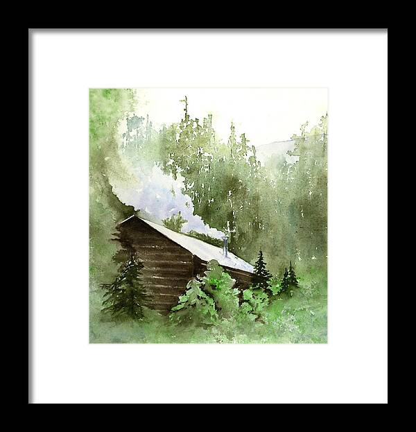 Landscape Framed Print featuring the painting Backcountry Morning by Marsha Karle