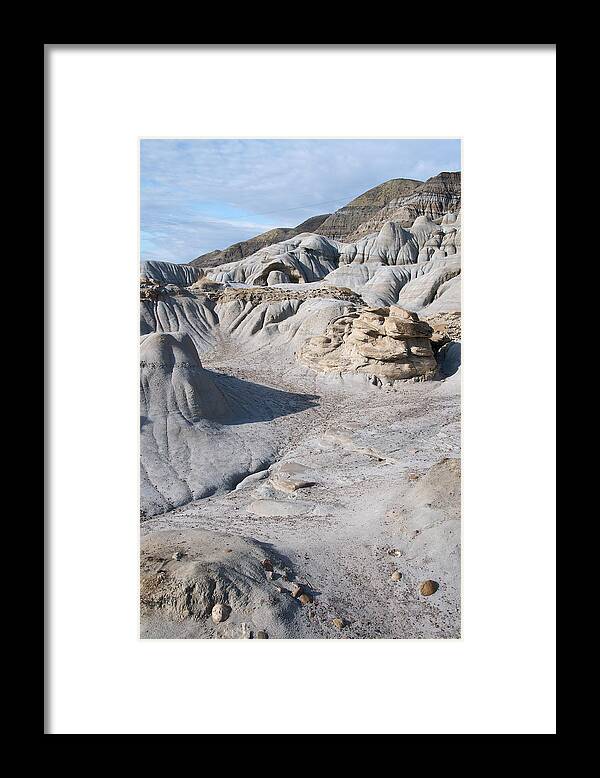 Hoodoos Framed Print featuring the photograph Badlands Alberta 2 by David Kleinsasser