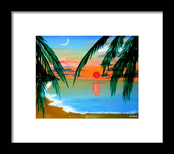Sunrise Framed Print featuring the painting Badsunrise by Robert Francis