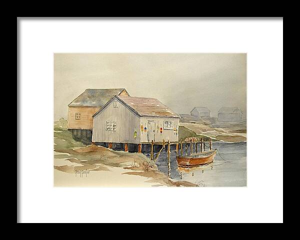 Bay Houses On Pilings Framed Print featuring the painting Bait Shop by Gary Partin