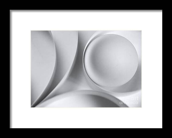 Ball Framed Print featuring the photograph Ball and Curves 04 by Nailia Schwarz