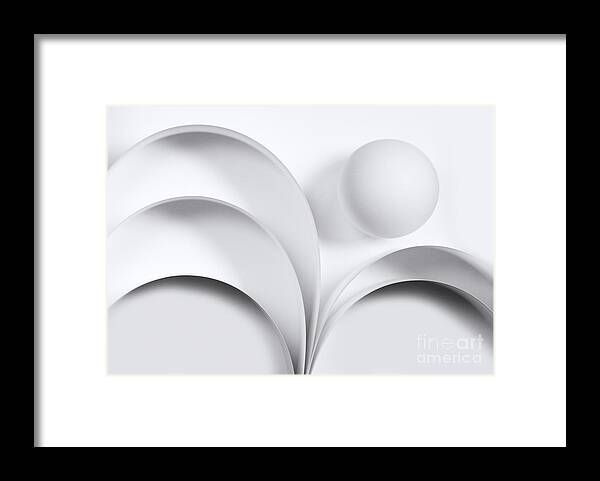 Ball Framed Print featuring the photograph Ball and Curves 05 by Nailia Schwarz