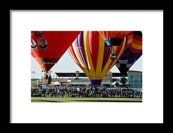 Albuquerque Framed Print featuring the photograph Balloon Lift Off by Greg Meland