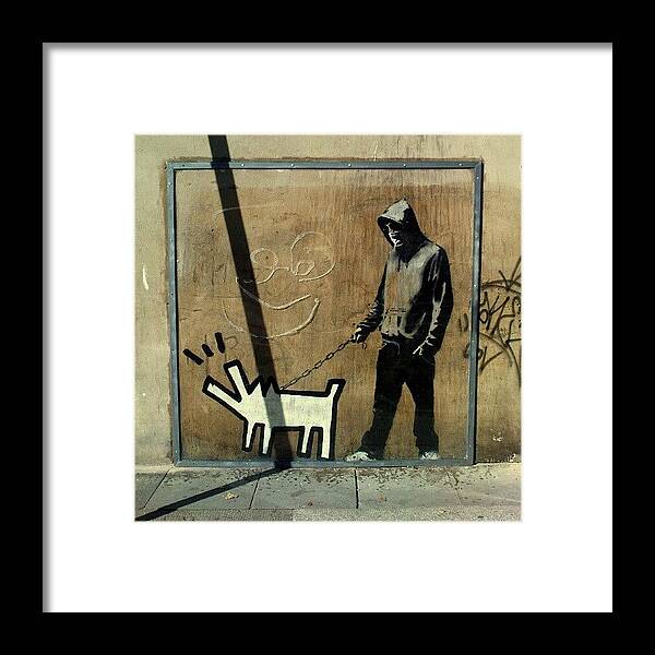  Framed Print featuring the photograph Banksy In Bermondsey by Simon Pascoe