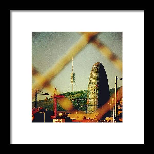 City Framed Print featuring the photograph #barcelona #bcn #agbar #torre by Gogliardo Maragno