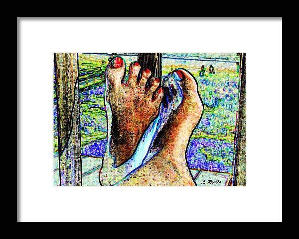 Feet Framed Print featuring the photograph Bare Feet on Vaca by Leslie Revels