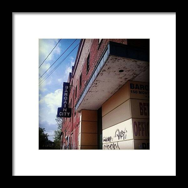 Urbandecay Framed Print featuring the photograph Bargain Shot #instagram #albany by Haley B.c.u.