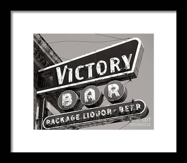 Bar Framed Print featuring the photograph Barhopping at the Victory 1 by Lee Craig
