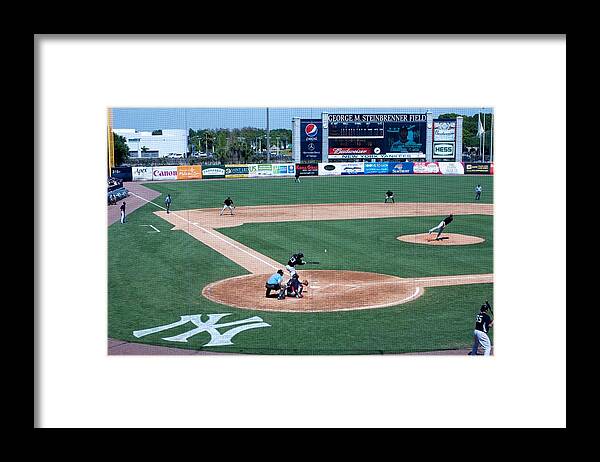 New York Yankees Framed Print featuring the photograph Baseball Dreams by Michael Albright