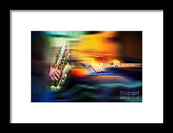 Jazz Framed Print featuring the photograph Basic Jazz Instruments by Ariadna De Raadt