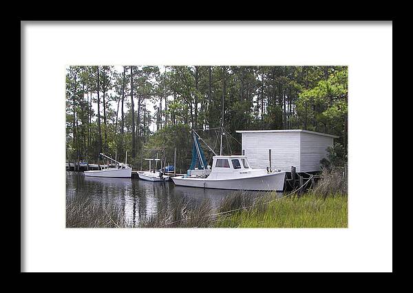Shrimper Framed Print featuring the painting Bay Shrimper by Kevin Brant