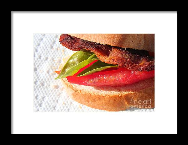 Sandwich Framed Print featuring the photograph BBT Bacon Basil Tomato by Kristy Jeppson