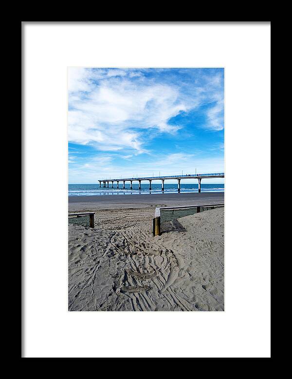 New Brighton Framed Print featuring the photograph Brighton Beach by Roseanne Jones