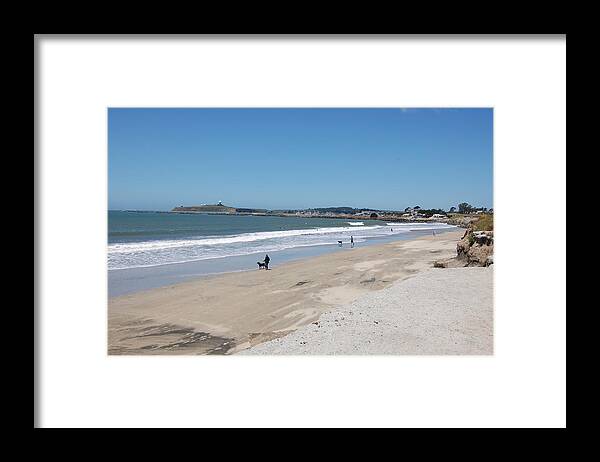 California Framed Print featuring the photograph Beach at El Granada by Carolyn Donnell
