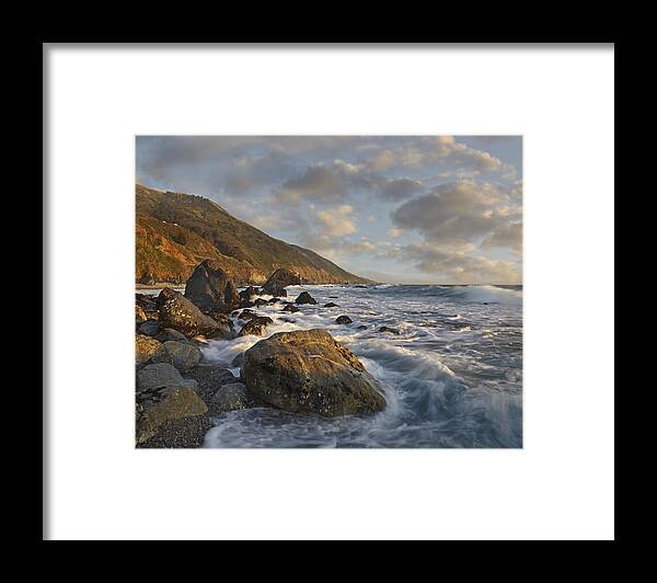 00443042 Framed Print featuring the photograph Beach At Kirk Creek Beach Big Sur by Tim Fitzharris