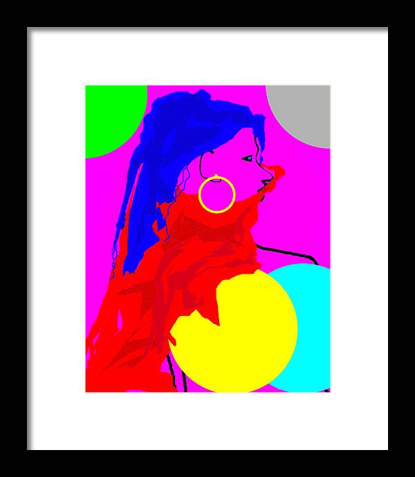 Magenta Framed Print featuring the digital art Beach Balls by Lew Hagood