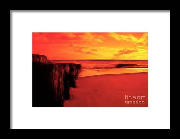 Beach Framed Print featuring the photograph Beach Scene by Paul Ward