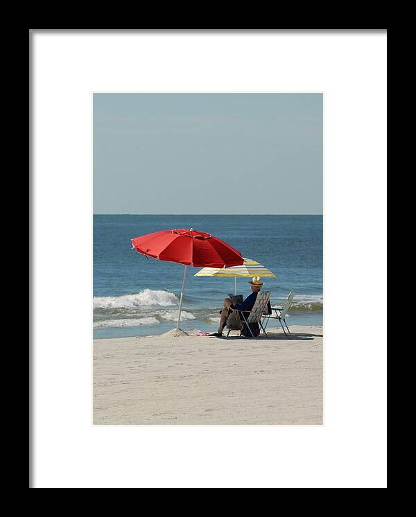 Beach Framed Print featuring the photograph Beach Umbrella 38 by Joyce StJames