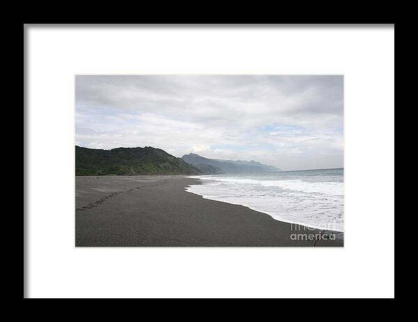 Sand Framed Print featuring the digital art Beach Walked Alone by Maxine Bochnia