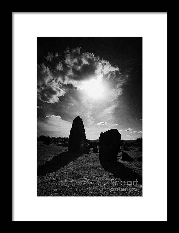 Beaghmore Framed Print featuring the photograph Beaghmore Stone Circles Ancient Irish Monument County Tyrone Ireland by Joe Fox