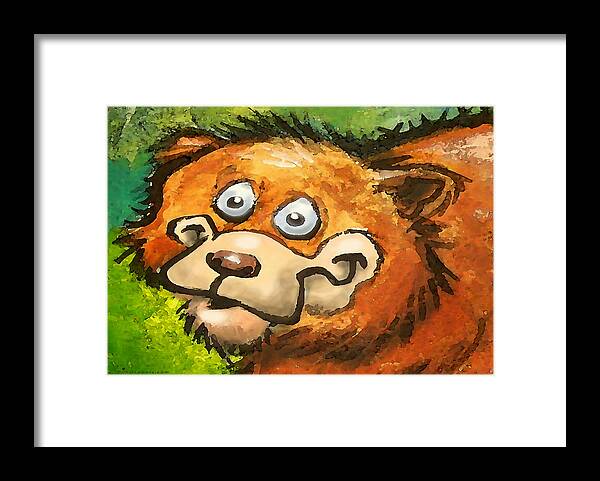 Bear Framed Print featuring the painting Bear by Kevin Middleton