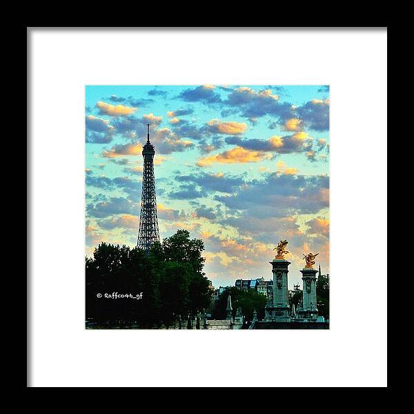 Teg Framed Print featuring the photograph Beautiful Paris. #paris #eiffeltower by Raffaele Salera