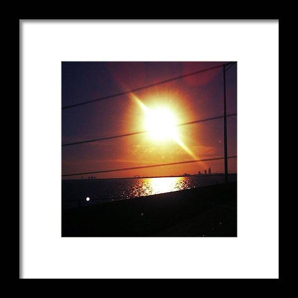Beautiful Framed Print featuring the photograph #beautiful #sunset Over #mobilebay 😃 by Seth Stringer