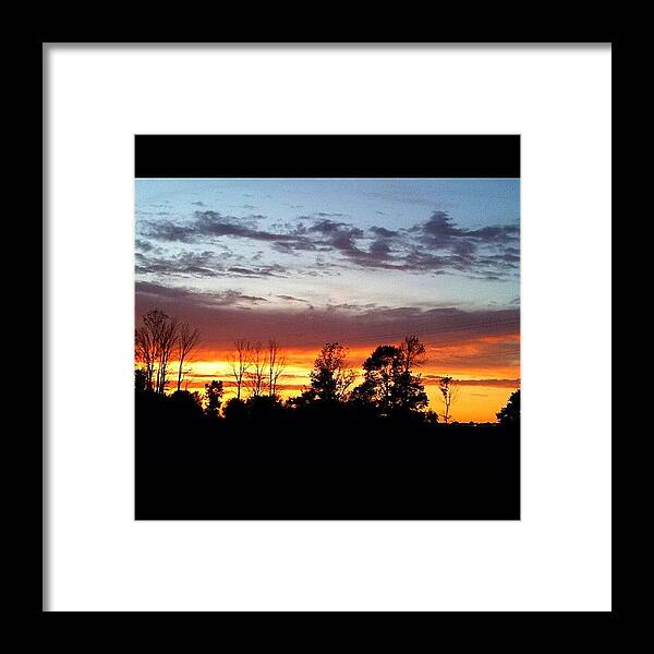 Sunset Framed Print featuring the photograph Beautiful #sunset Over Some Equally by Joanna Dowdell