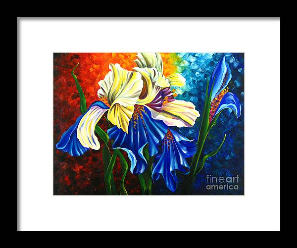 Gerbera Paintings Framed Print featuring the painting Beauty of Blossom by Uma Devi