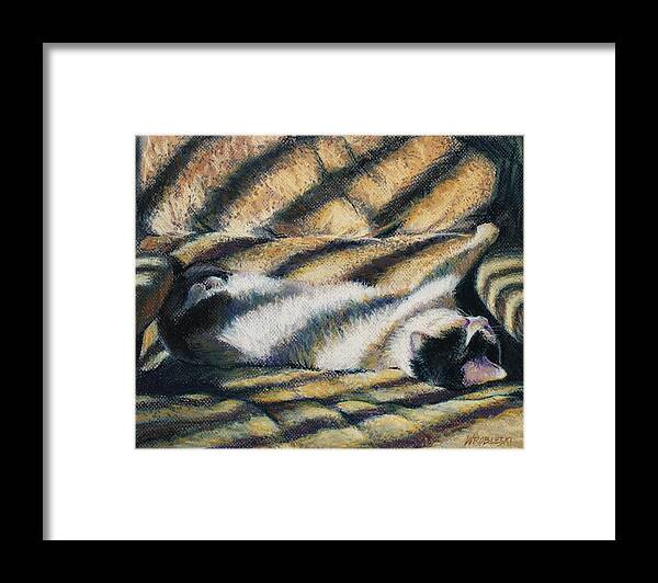 Cats Framed Print featuring the painting Because I Be a Cat by Peggy Wrobleski