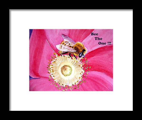 Bee Framed Print featuring the painting Bee The One by Irina Sztukowski