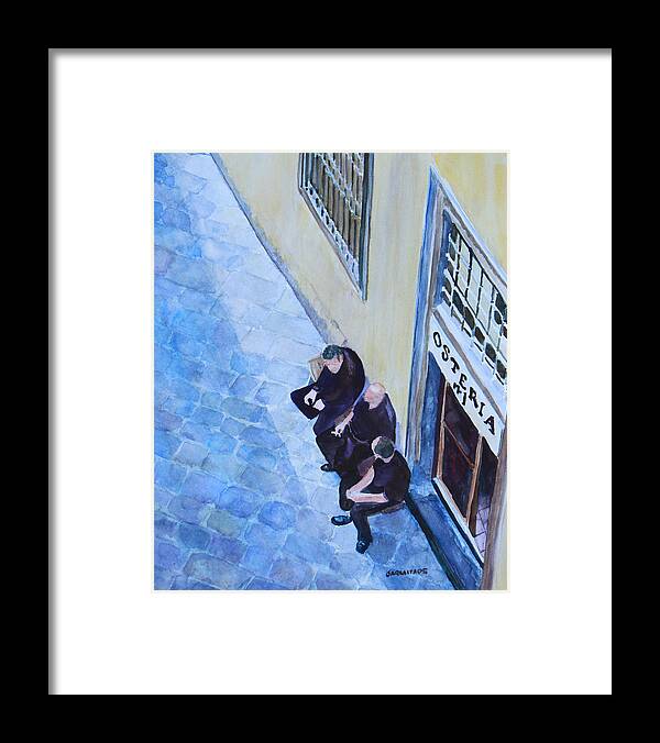 Florence Framed Print featuring the painting Before the Dinner Rush by Jenny Armitage