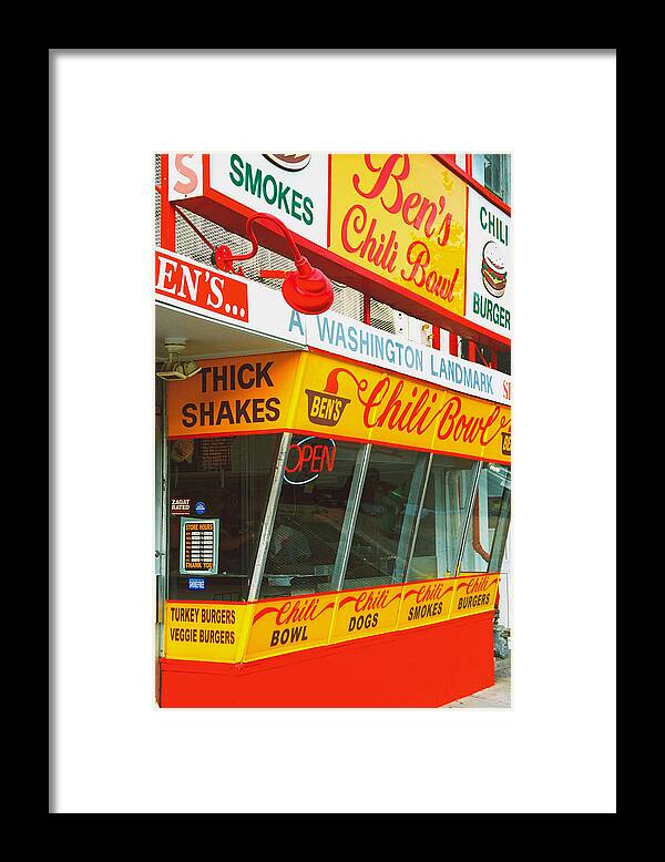 Bens Chilli Bowl Framed Print featuring the photograph Ben's Chili Bowl by Claude Taylor