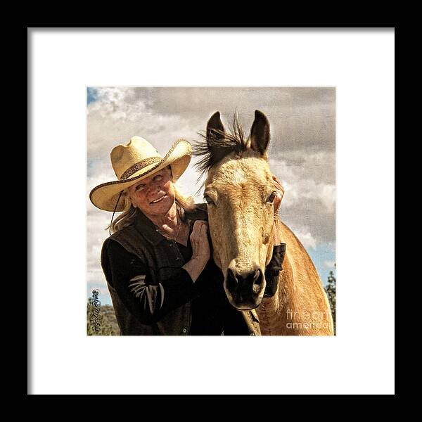 Horse Framed Print featuring the digital art Best Friends by Rhonda Strickland