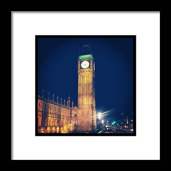 City Framed Print featuring the photograph Big Ben #london #landmarks by Paul Petey