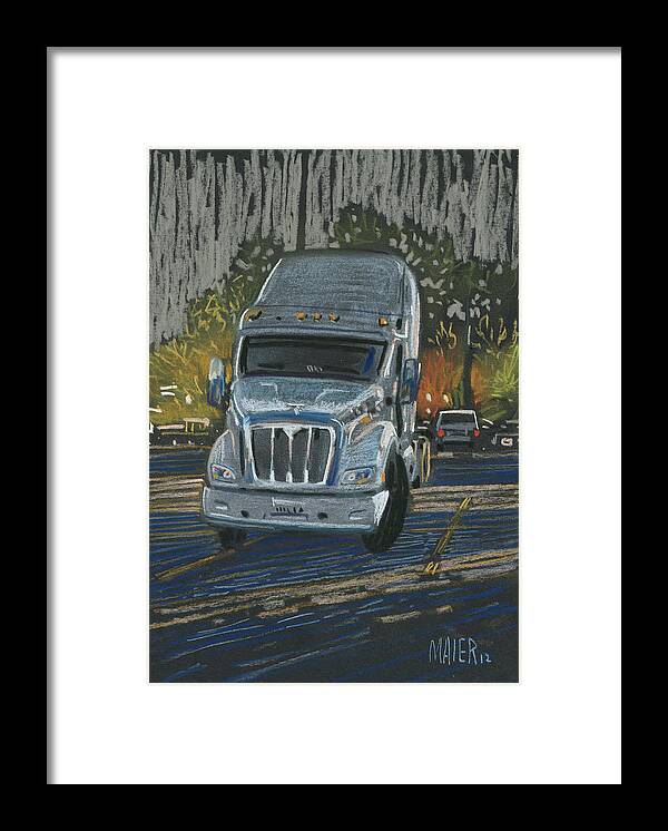 Cab Framed Print featuring the drawing Big Fella by Donald Maier