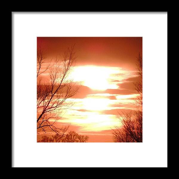  Framed Print featuring the photograph Big Sun Sundown by Kelli Stowe