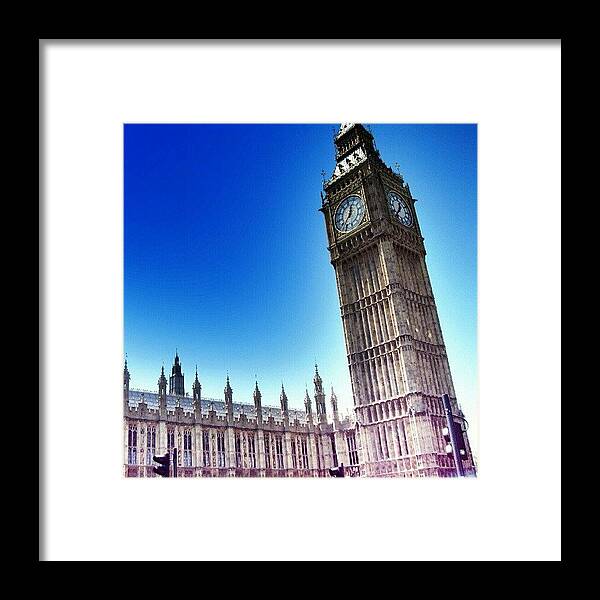England Framed Print featuring the photograph #bigben #uk #england #london2012 by Abdelrahman Alawwad