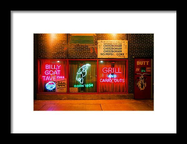 Tavern Framed Print featuring the photograph Billy Goat Tavern by Claude Taylor
