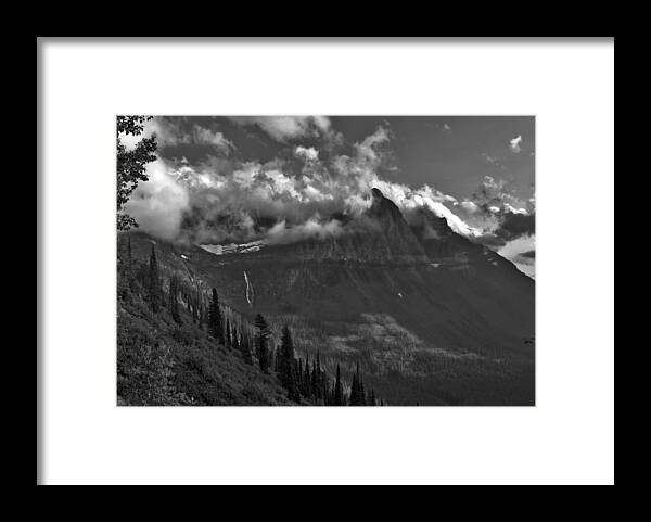  Framed Print featuring the photograph Birdwoman Falls Glacier National Park Montana Mountain Photography Larry Darnell by Larry Darnell