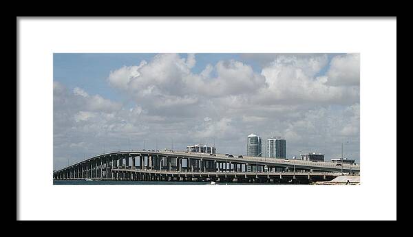 Bridge Framed Print featuring the photograph Biscayne Bridge by Jessica Jandayan