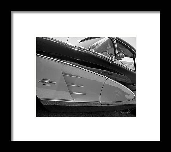 Vintage Car Framed Print featuring the photograph Black and Chrome by Cheri Randolph