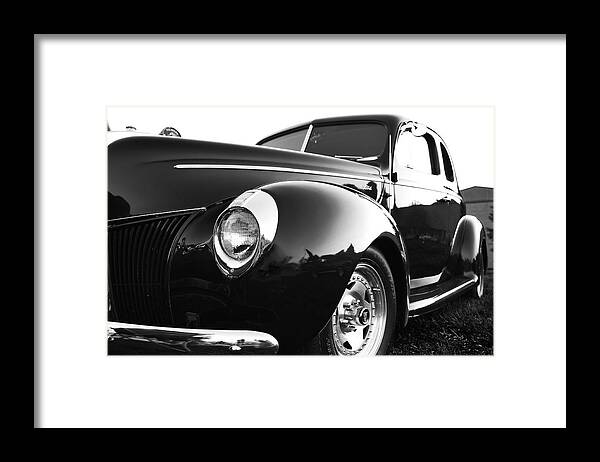 Hovind Framed Print featuring the photograph Black and White Ford 1 by Scott Hovind