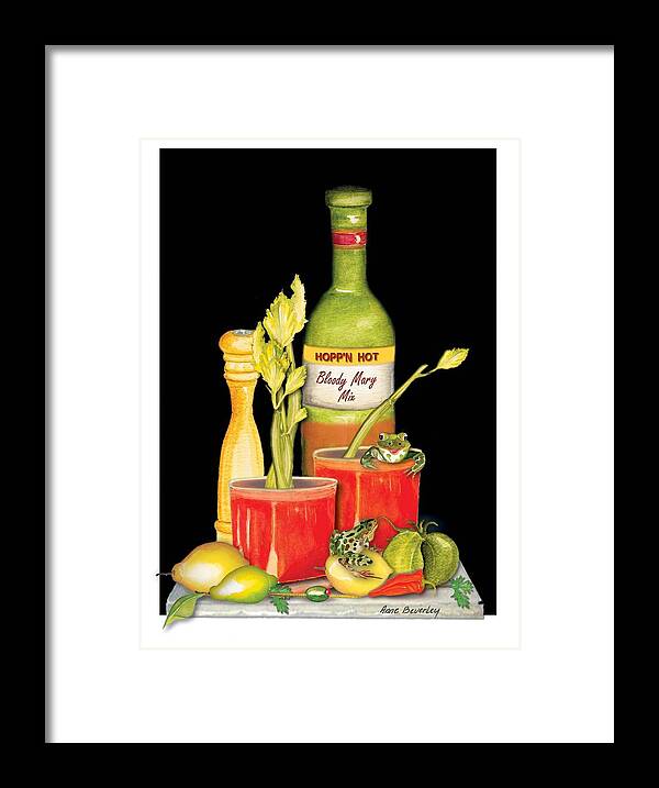 Drinks Framed Print featuring the painting Bloody Mary by Anne Beverley-Stamps