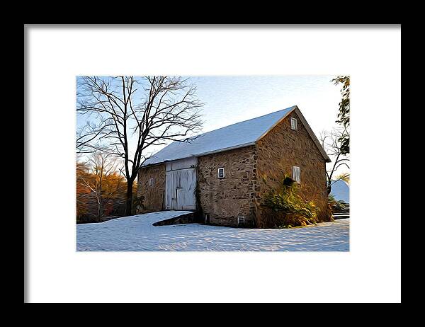 Blue Bell Barn Framed Print featuring the photograph Blue Bell Barn by Bill Cannon